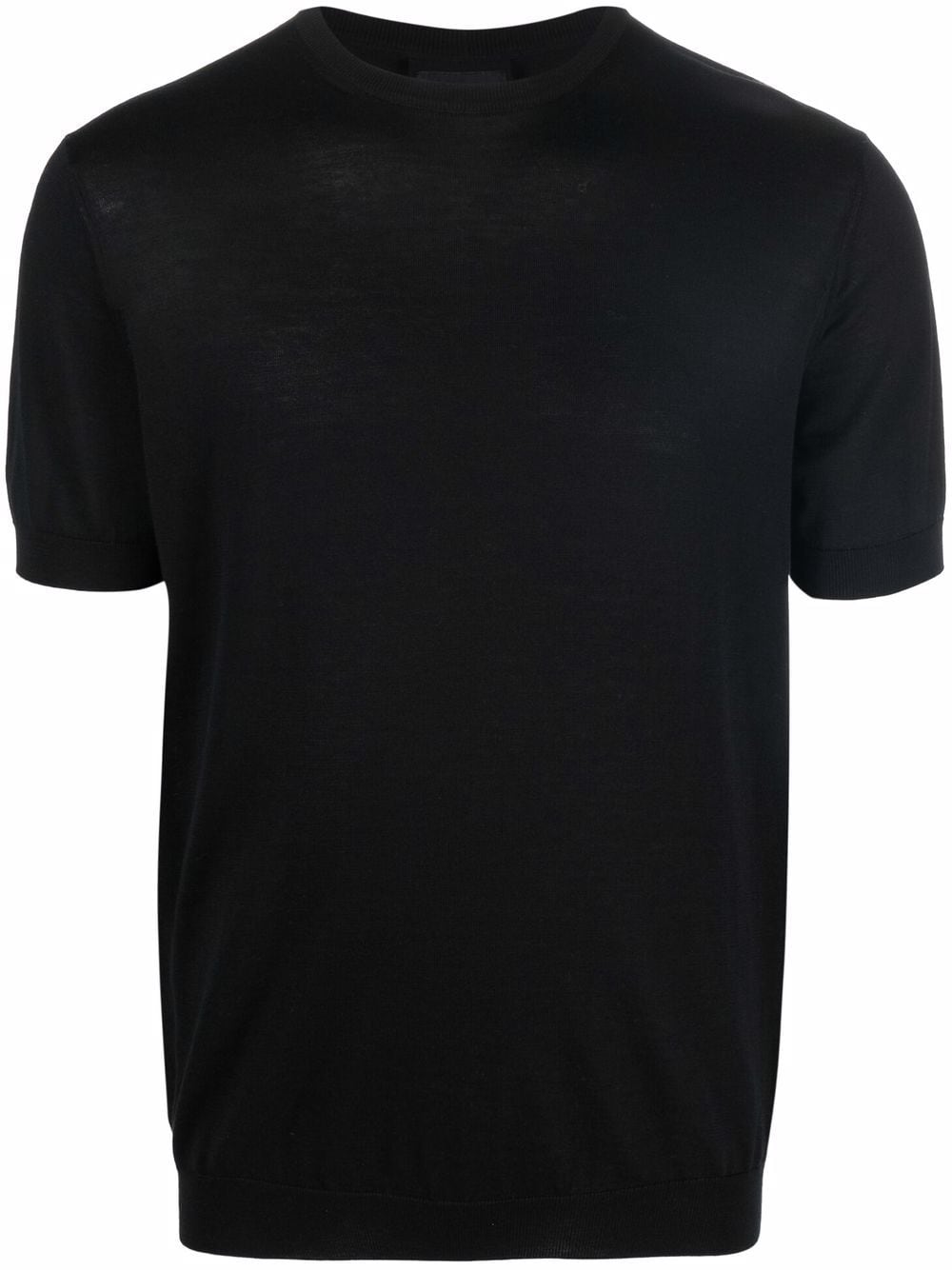 

Giorgio Armani playera tejida de canalé - Negro