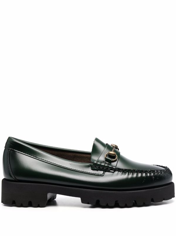 bass patent leather loafers