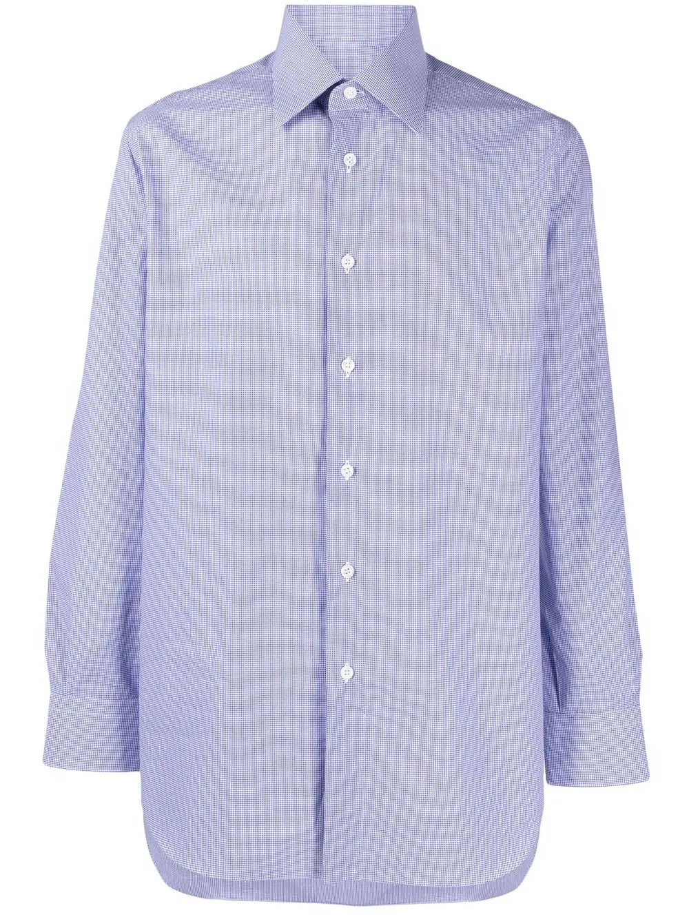 

Brioni micro-pattern cotton shirt - Blue