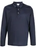 Sunspel button-up long-sleeved polo shirt - Blue