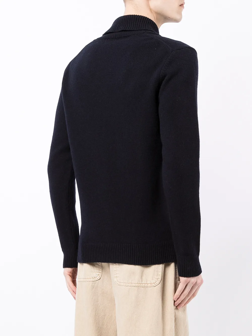 фото Sunspel knitted shawl-collar jumper