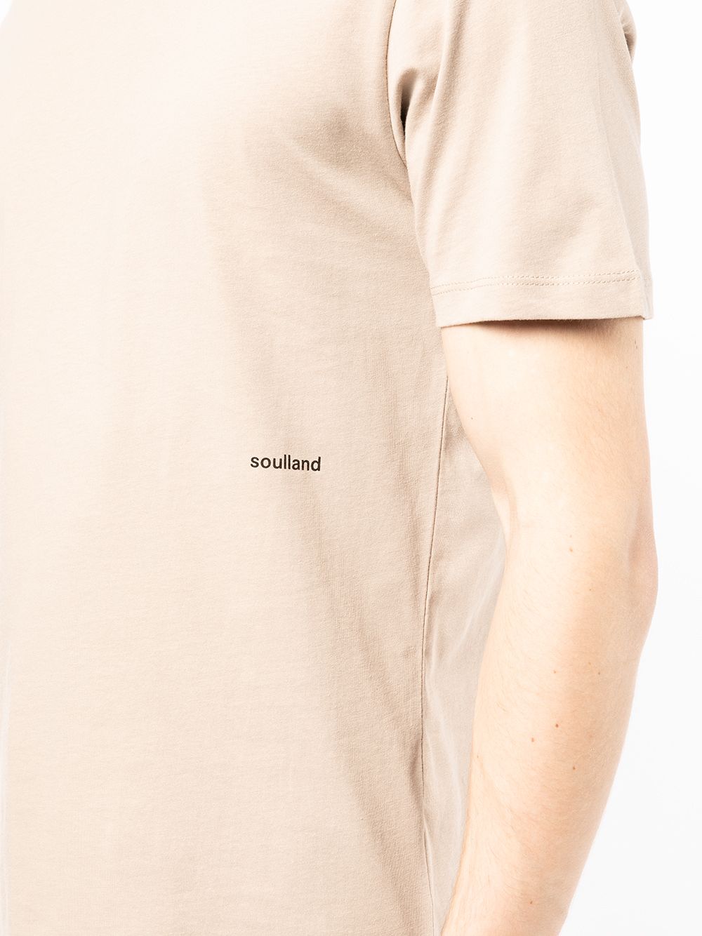 фото Soulland coffey logo-print shortsleeved t-shirt