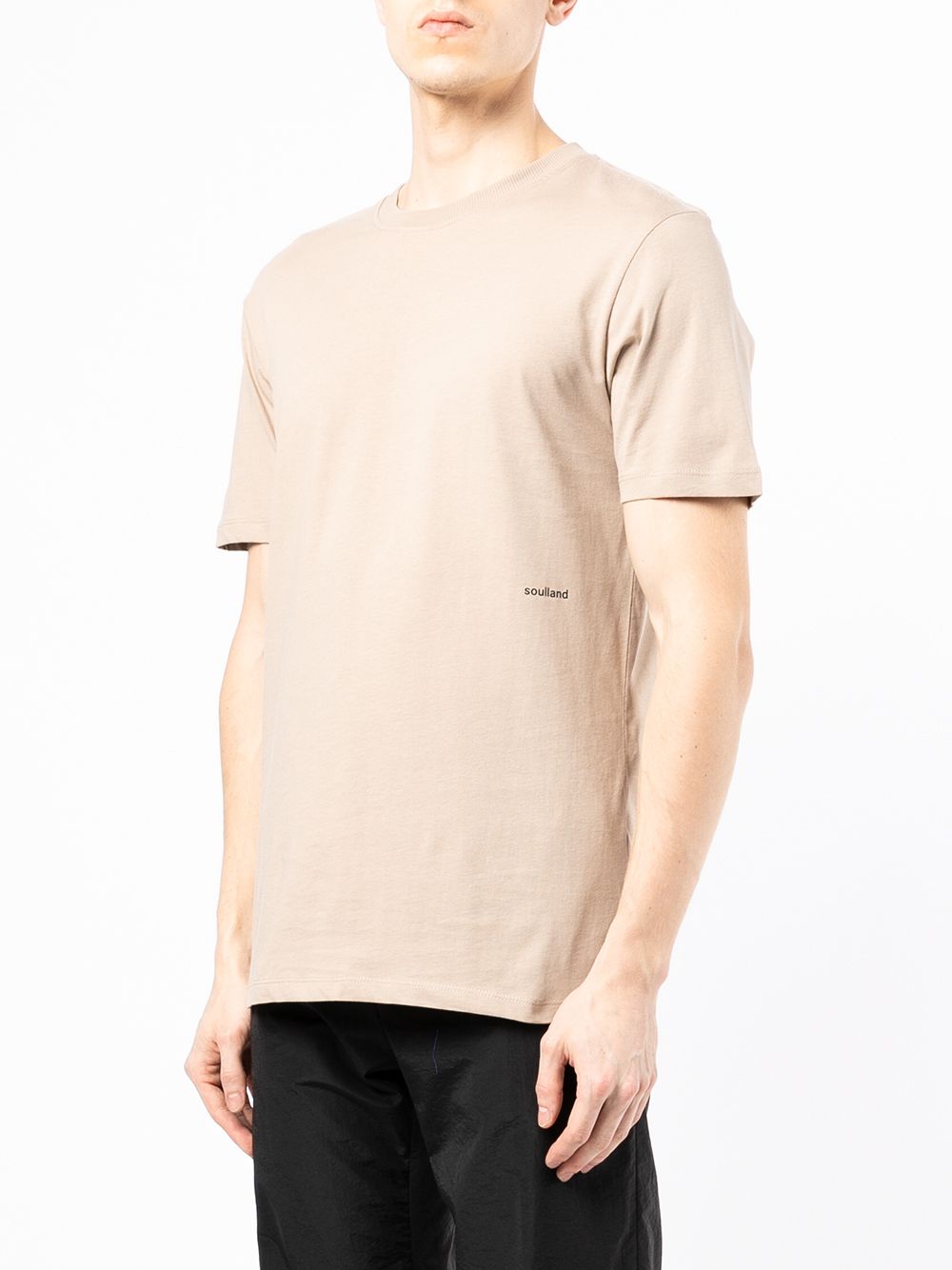 фото Soulland coffey logo-print shortsleeved t-shirt