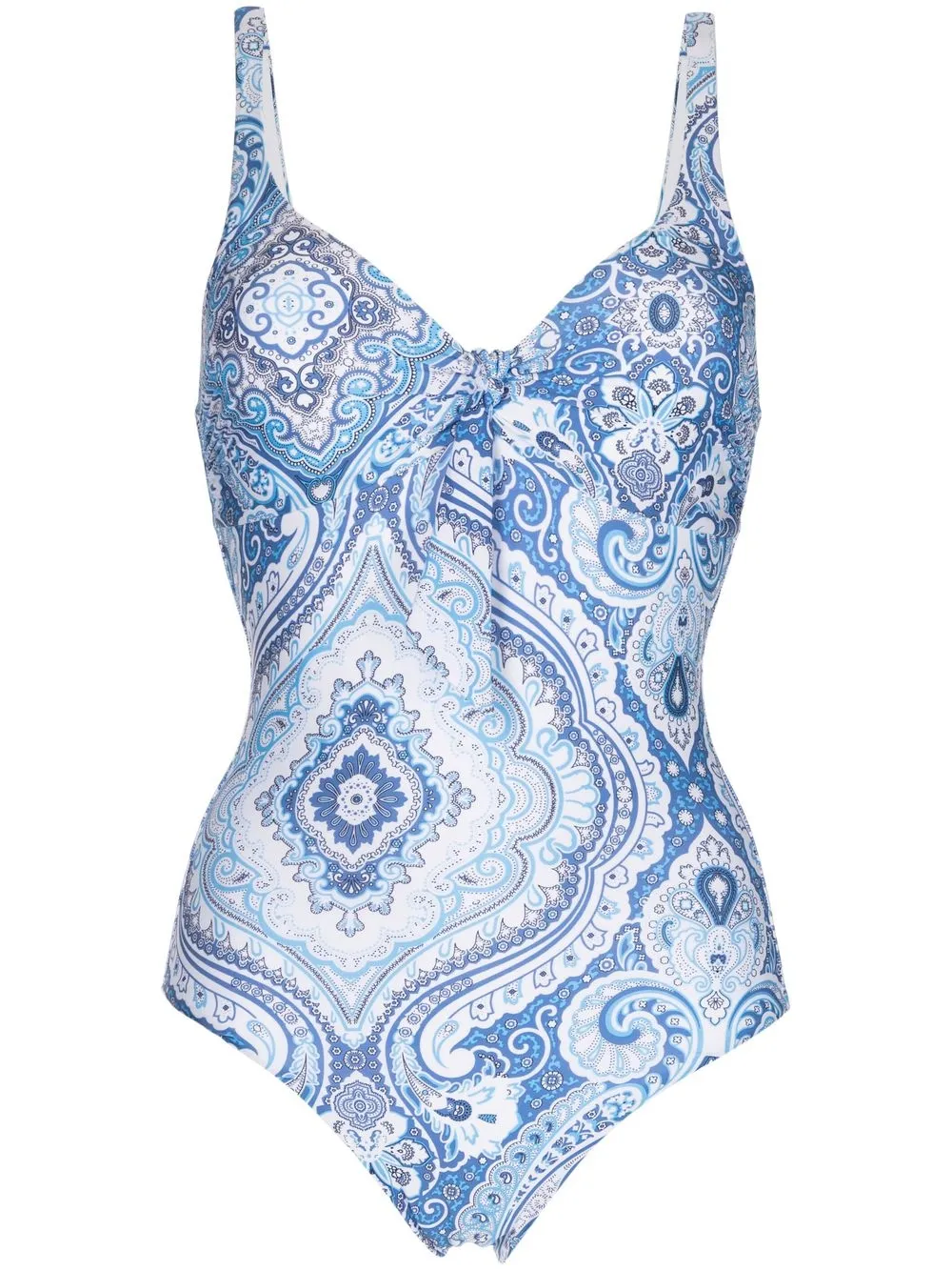 

Melissa Odabash paisley print bow-detail swimsuit - Blue