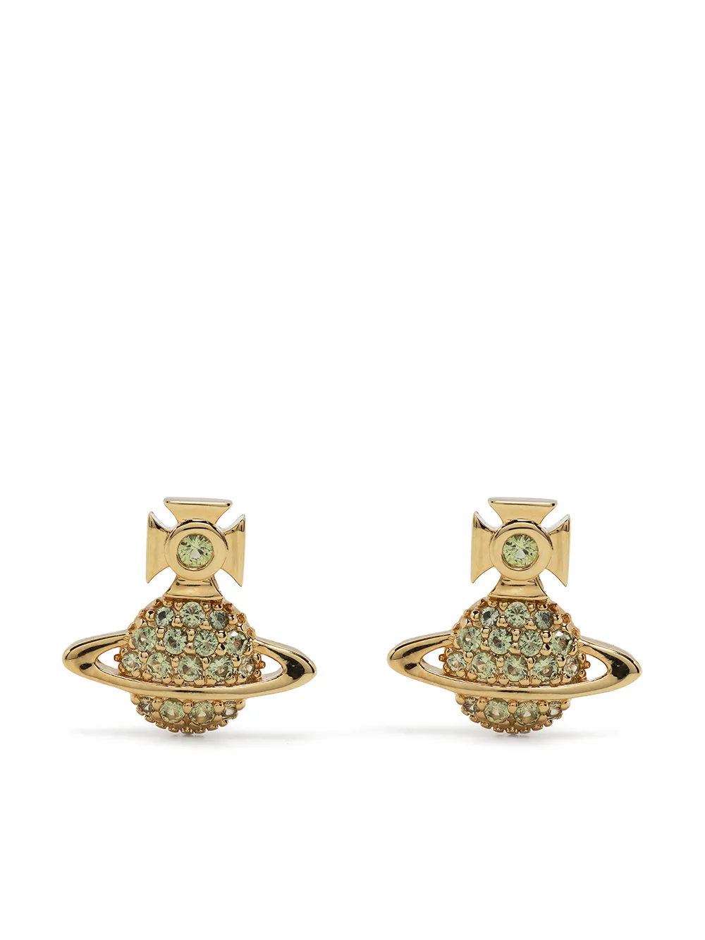 

Vivienne Westwood crystal orb stud earrings - Gold