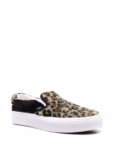 slip on leopard print trainers