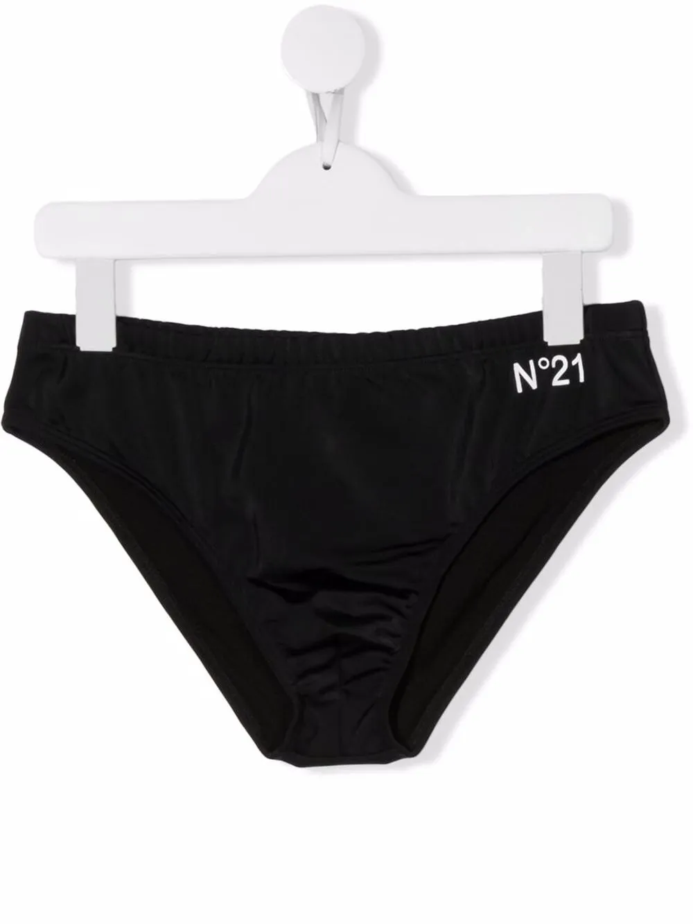 

Nº21 Kids TEEN logo-print swim trunks - Black