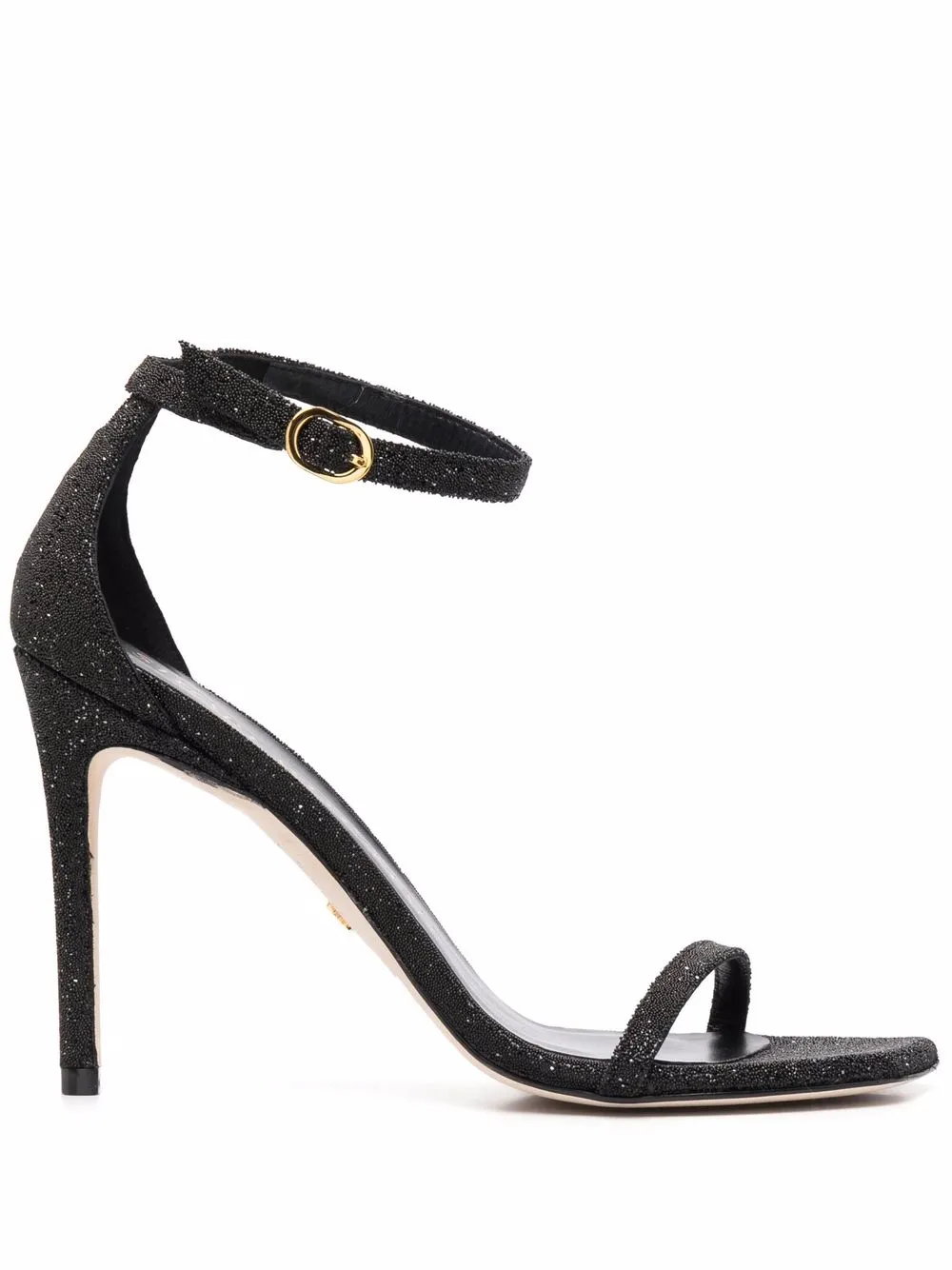 

Stuart Weitzman Nudistcurve 100mm crystal-embellished sandals - Black