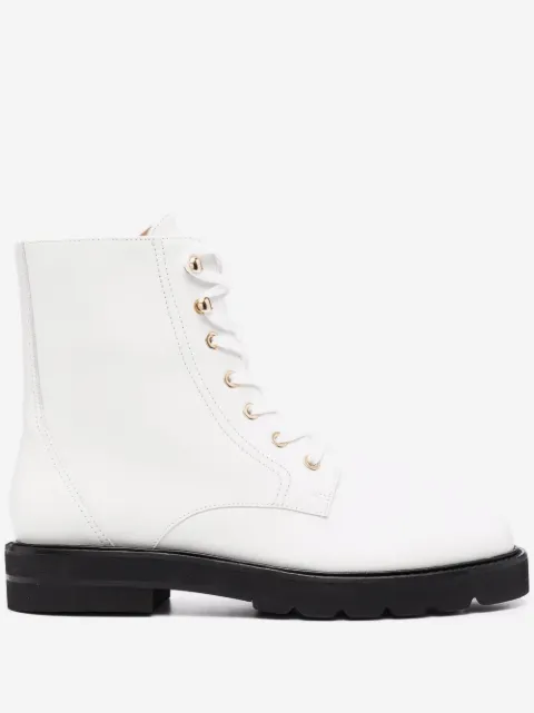 Stuart Weitzman lace-up leather boots 