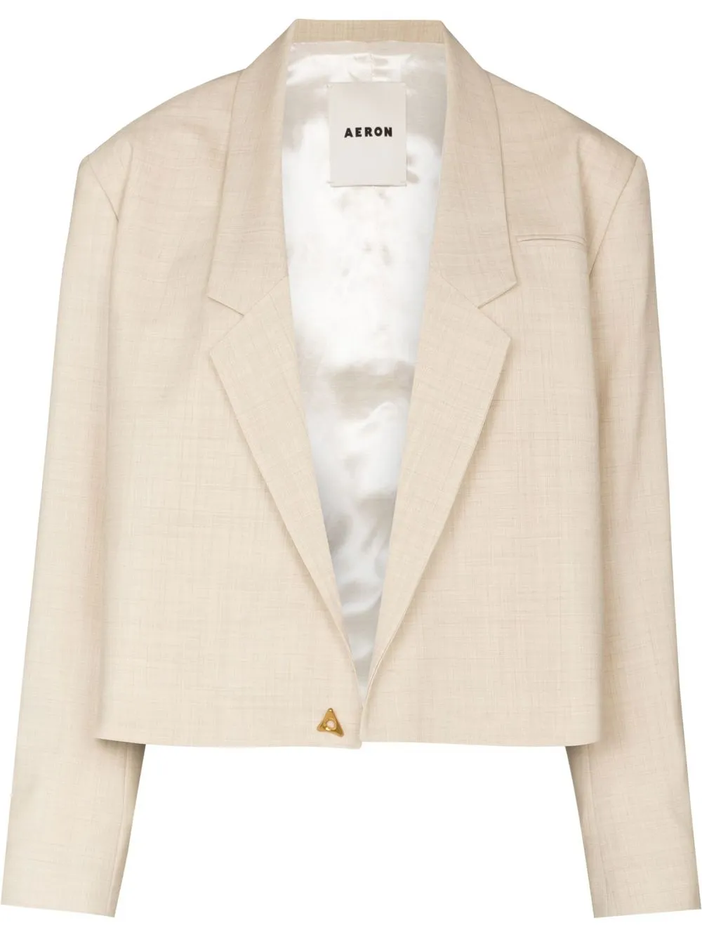 Aeron Single-breasted Cropped Blazer In Neutrals