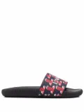 Lanvin monogram logo-print open-toe slides - Blue