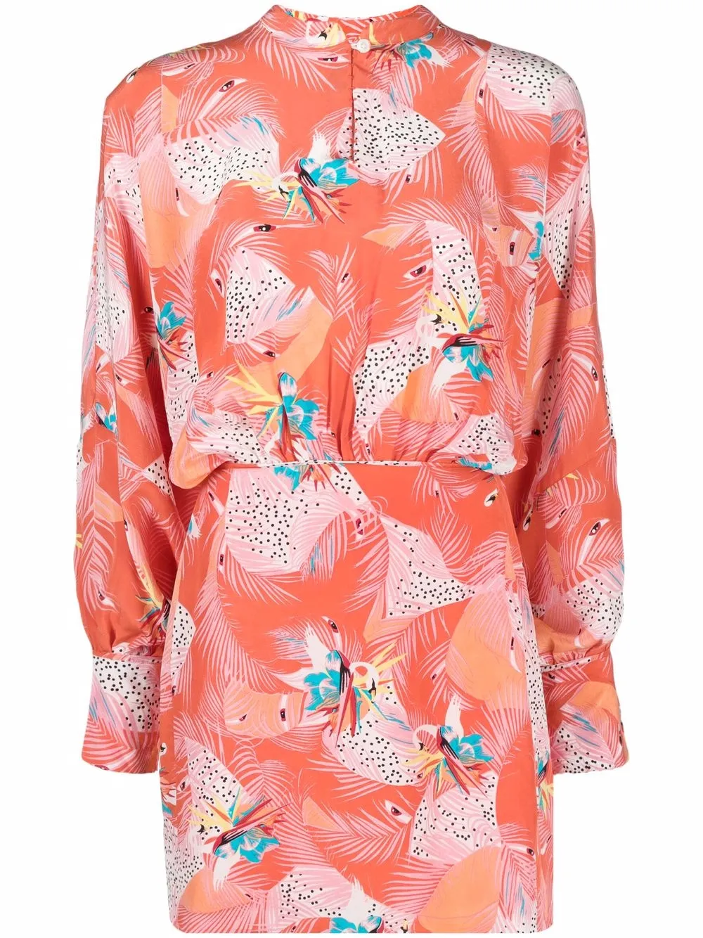 An An Londree graphic-print silk dress