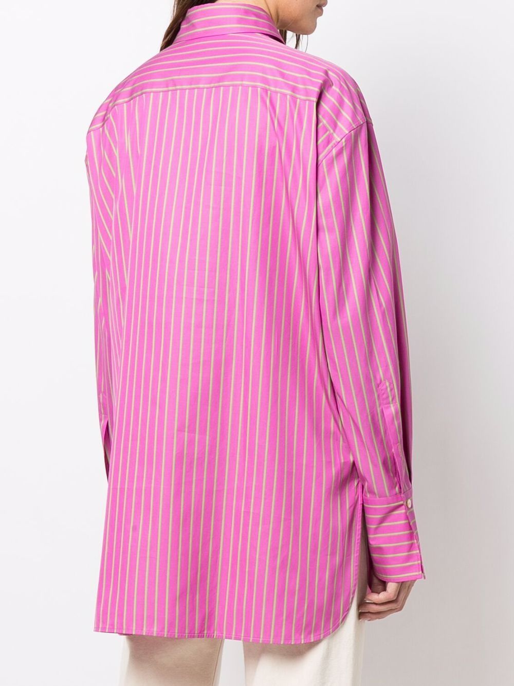 фото Etro полосатая рубашка с вышитым логотипом