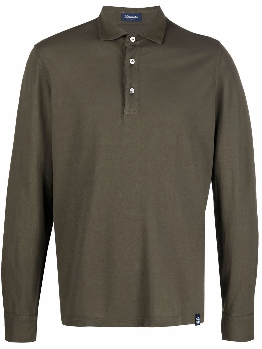 

Drumohr long-sleeve cotton polo shirt - Green