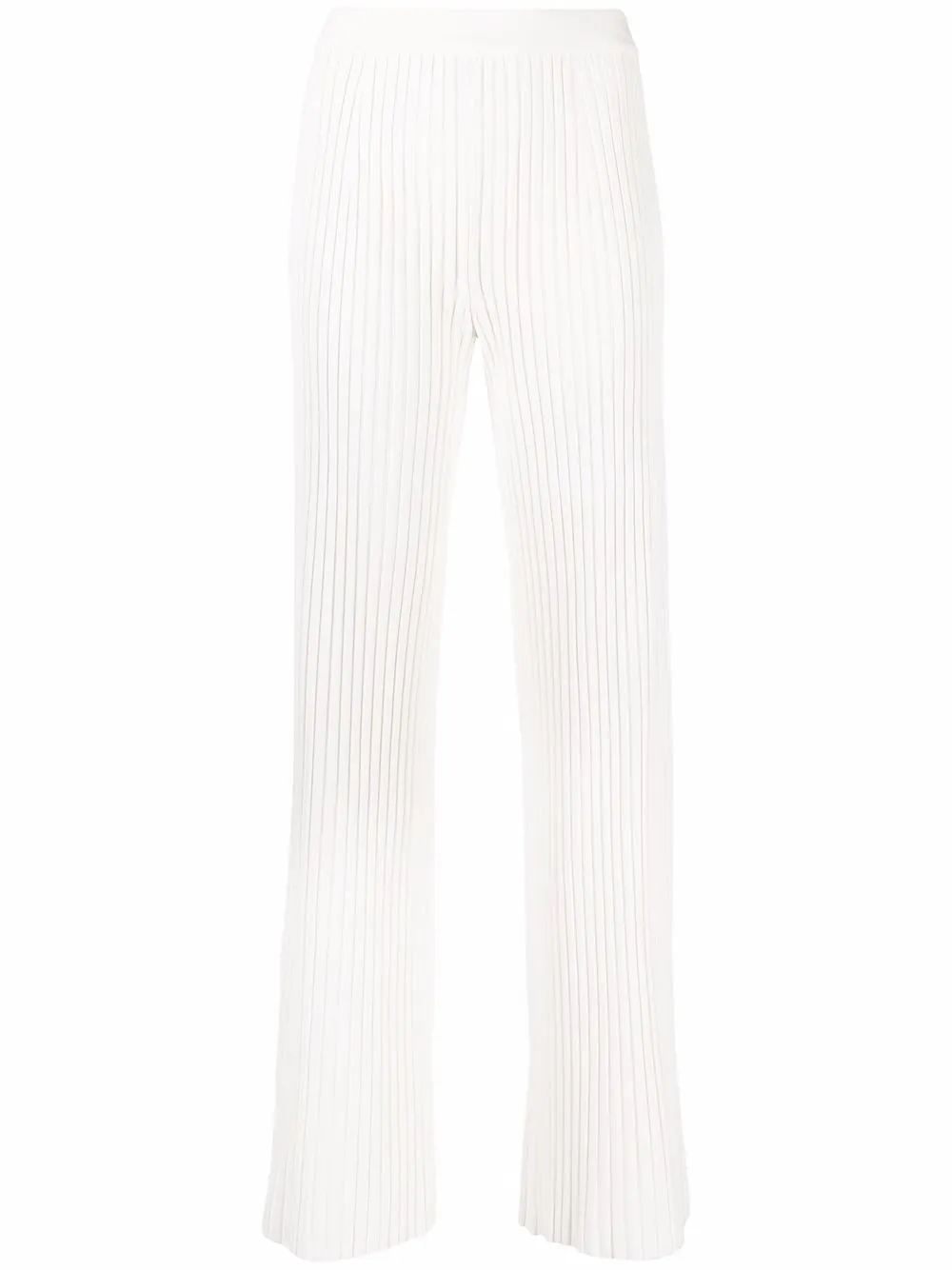 ribbed knitted trousers
