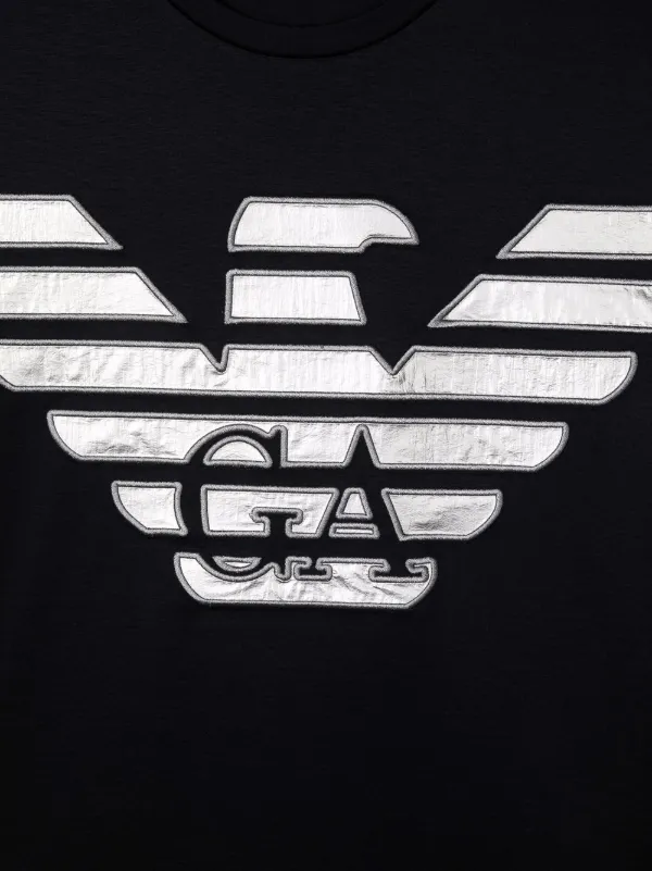 Emporio Armani Kids logo-patch Metallic 