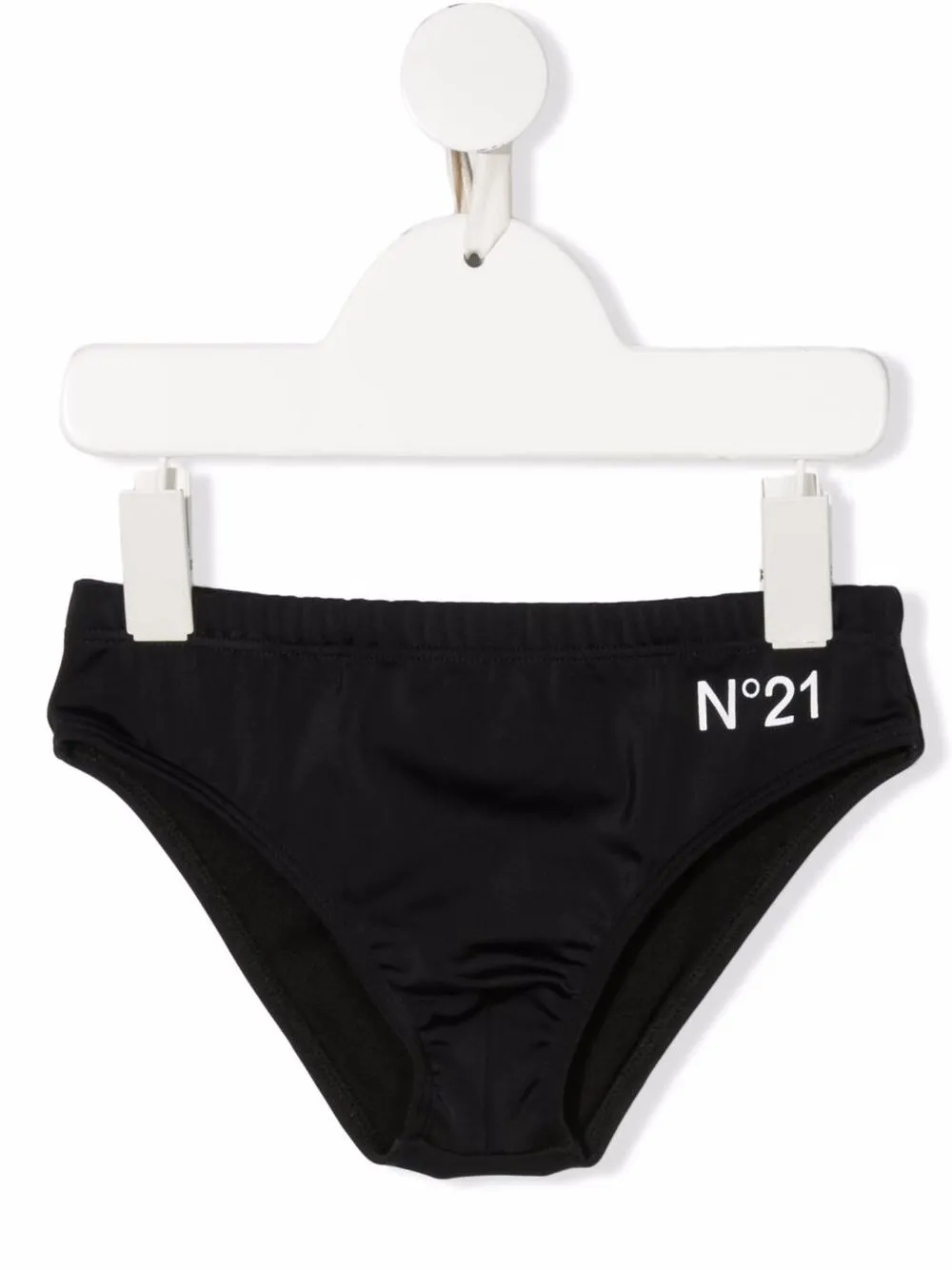 

Nº21 Kids logo-print swim trunks - Black