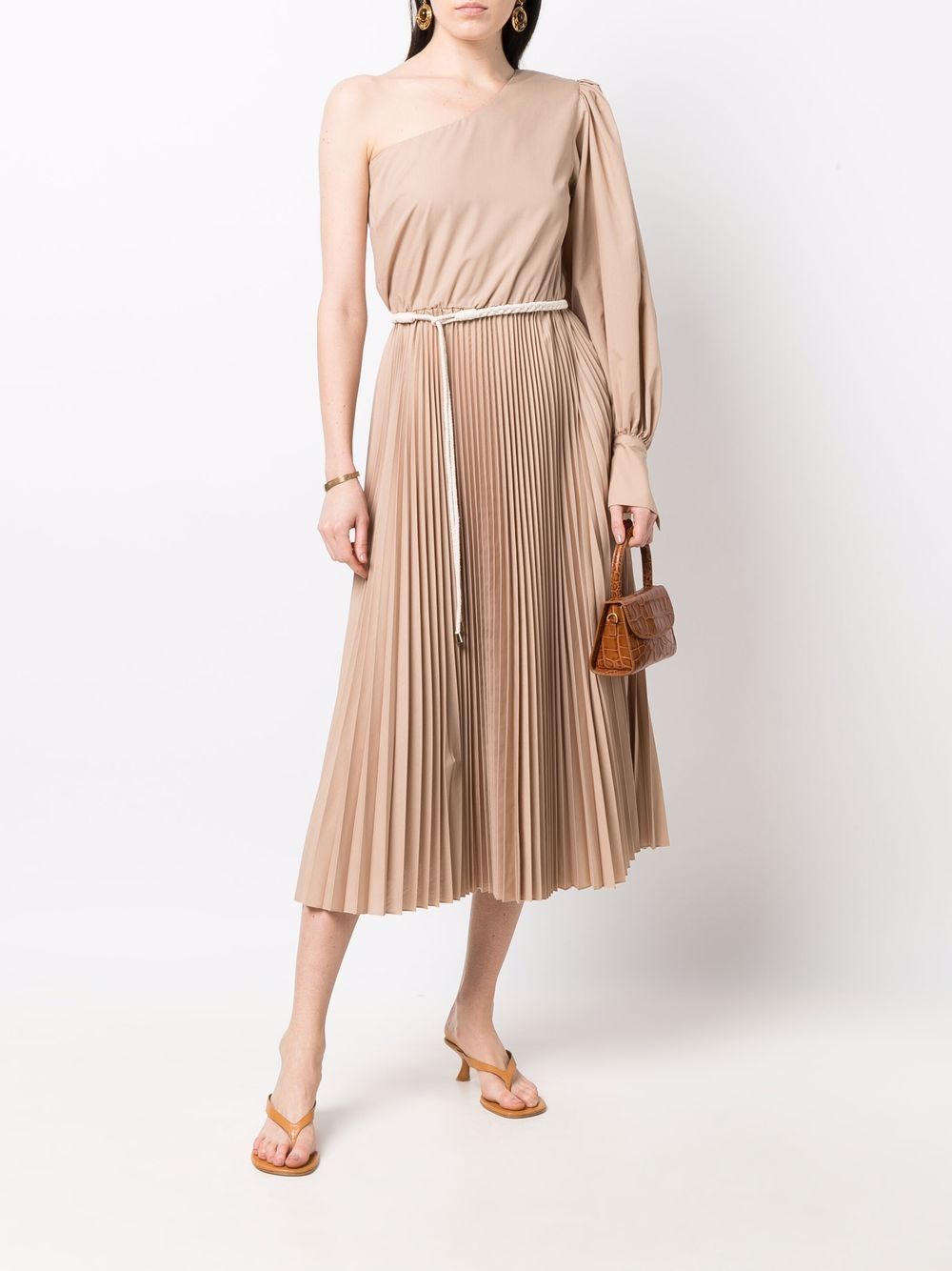 Federica Tosi Geplooide jurk - Beige