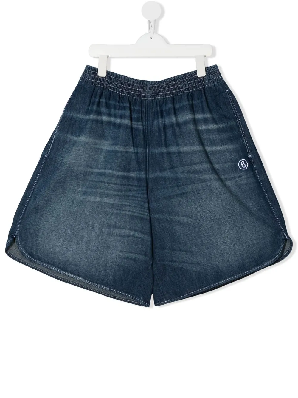 

MM6 Maison Margiela Kids shorts anchos - Azul
