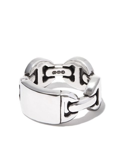 HOORSENBUHS chain-link chunky silver ring