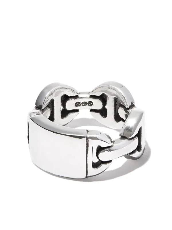 HOORSENBUHS chain-link Chunky Silver Ring | Silver | FARFETCH BH