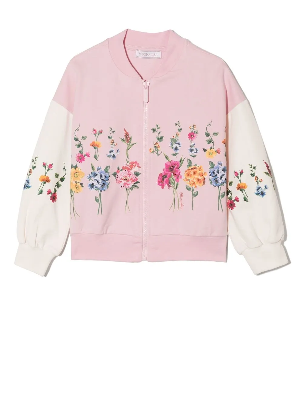 

Monnalisa chamarra bomber con estampado floral - Rosado