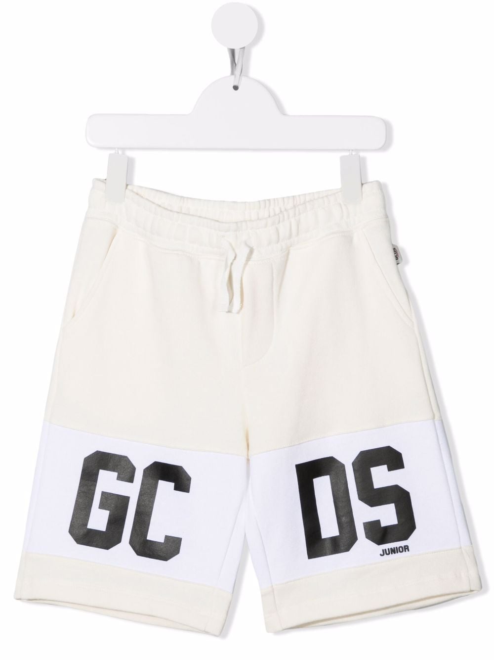 gcds kids short de sport à bandes logo - tons neutres