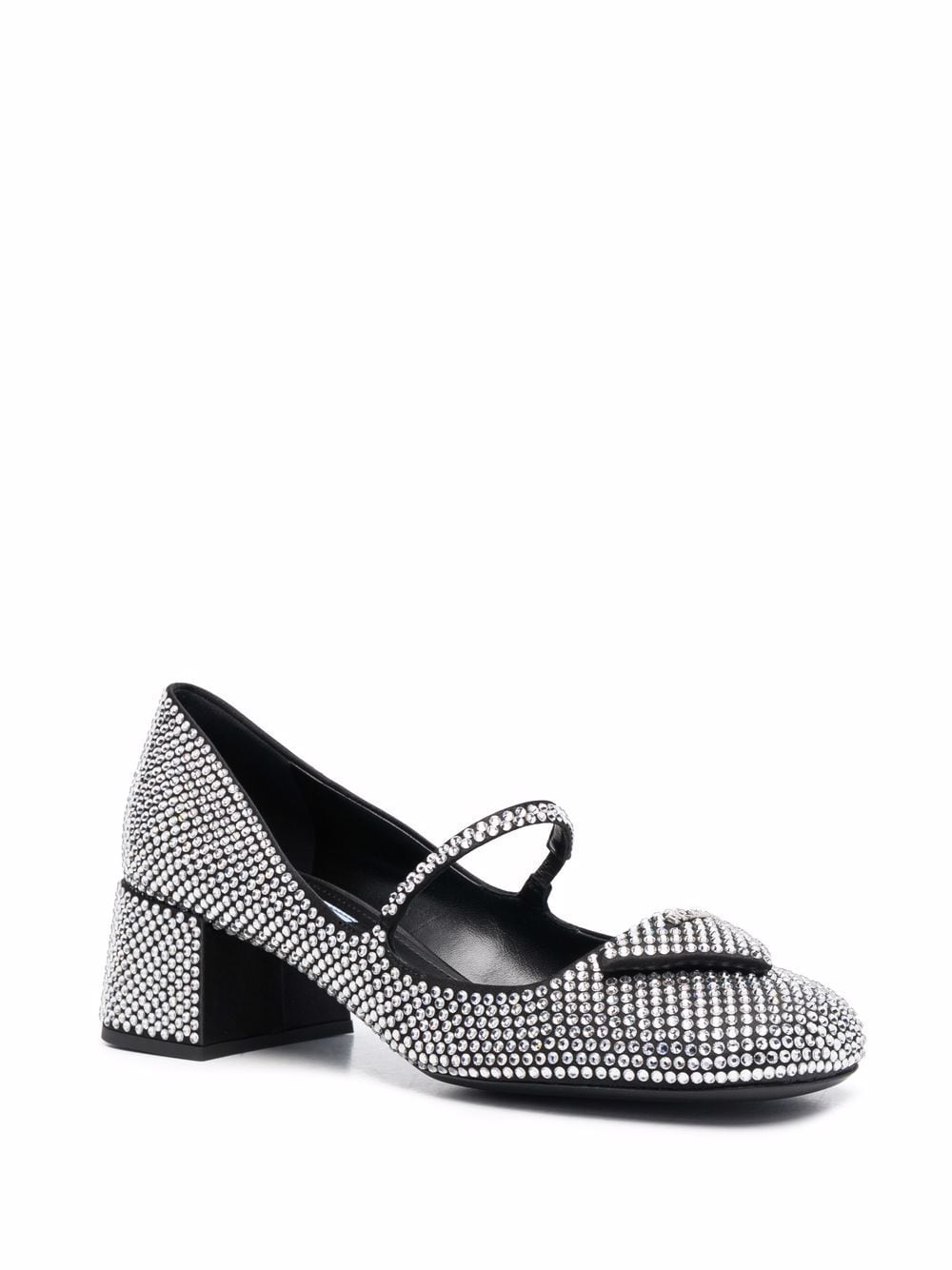 Prada crystal-embellished Logo Pumps - Farfetch