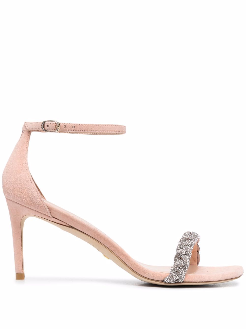 Stuart Weitzman Nudistcurve 75mm braided-strap sandals - Neutrals