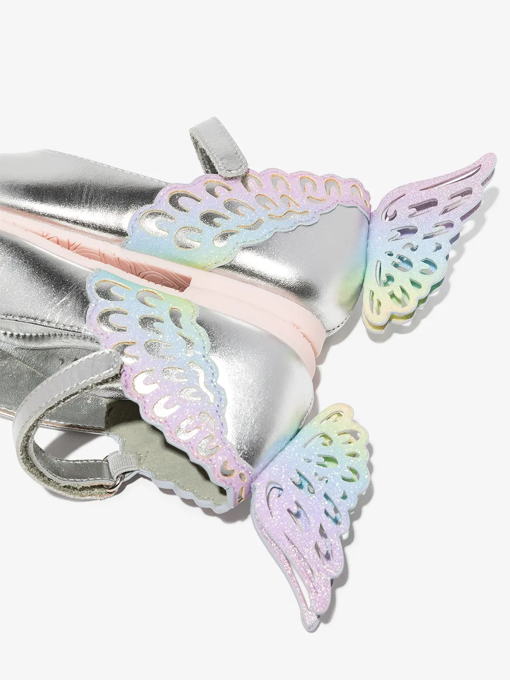 Sophia Webster Mini Evangeline ballerina's met vleugeldetail Zilver
