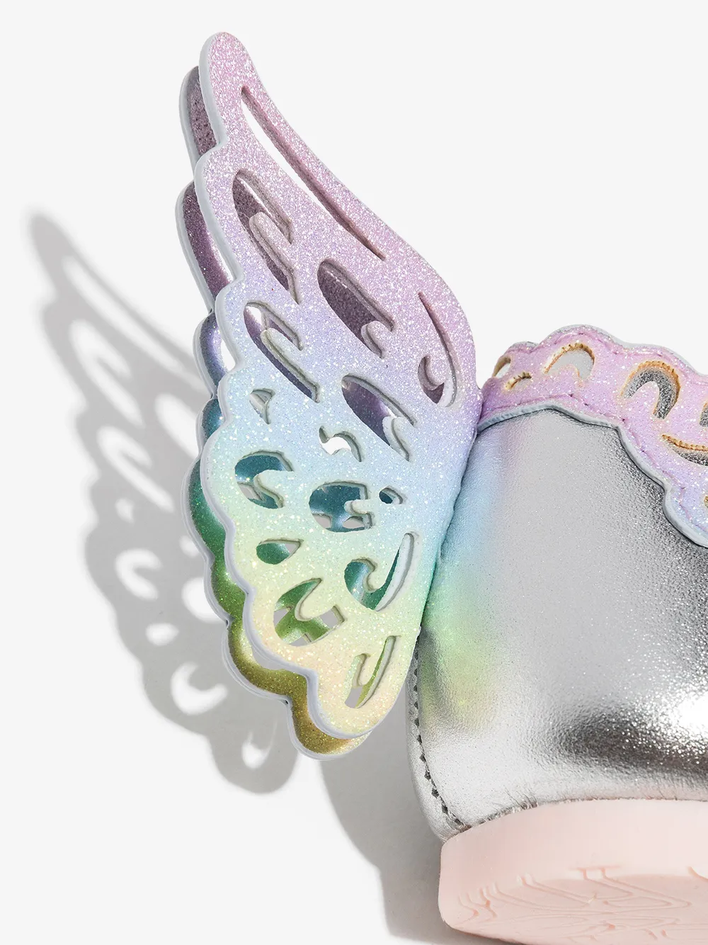 Sophia Webster Mini Evangeline ballerina's met vleugeldetail Zilver