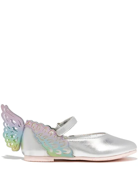 Sophia Webster Mini Evangeline 翅膀细节芭蕾平底鞋