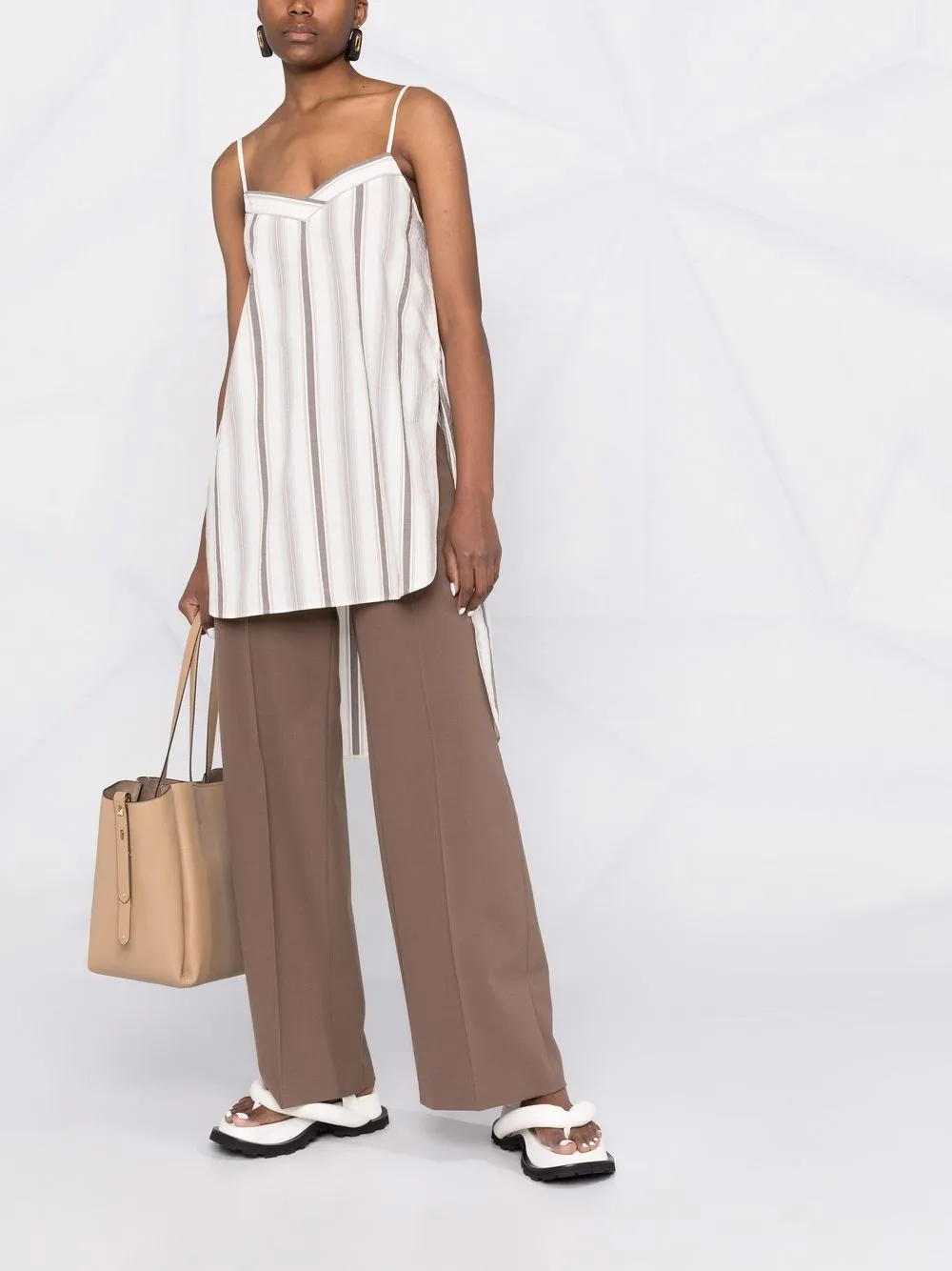 Fabiana Filippi Gestreept tuniek - Beige