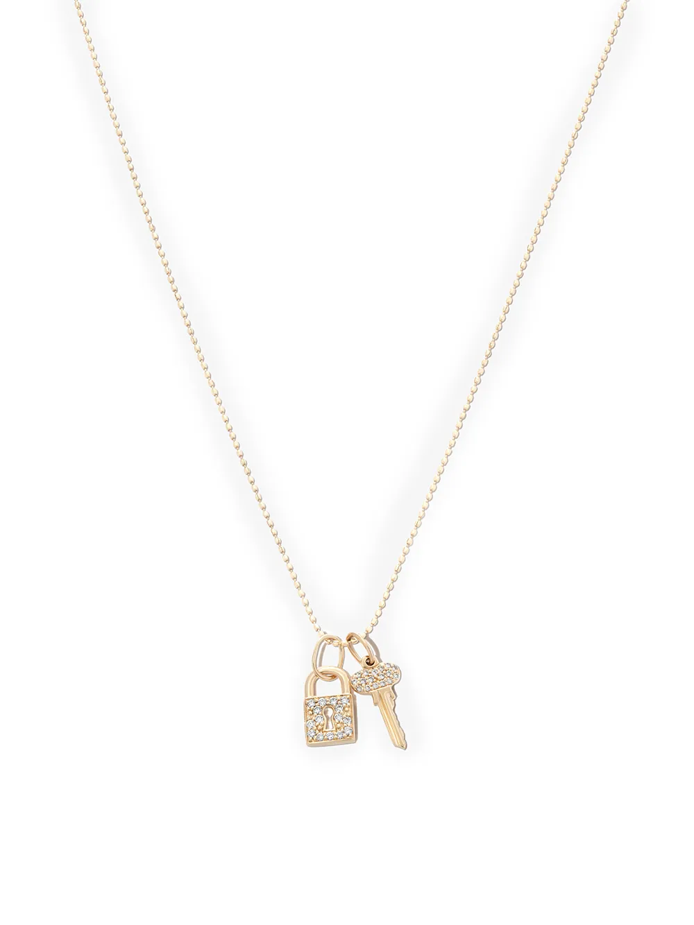 

Sydney Evan collar con dije de llave y candado en oro amarillo de 14kt con diamantes - Dorado