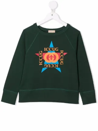Gucci stamp cotton sweatshirt outlet