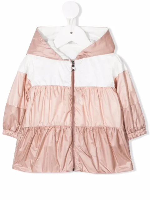 Moncler Enfant colour block hooded jacket 