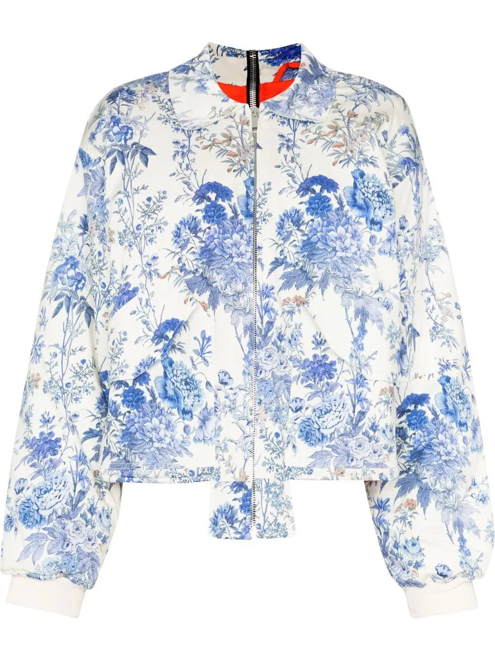 

(di)vision chamarra bomber con estampado floral - Azul