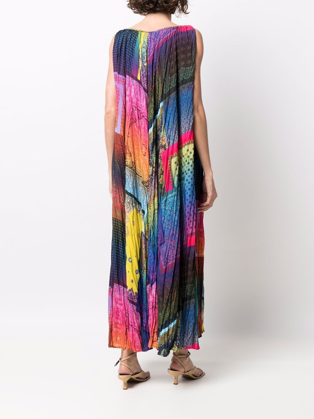 фото Pierre-louis mascia mix-print wrinkled-effect dress