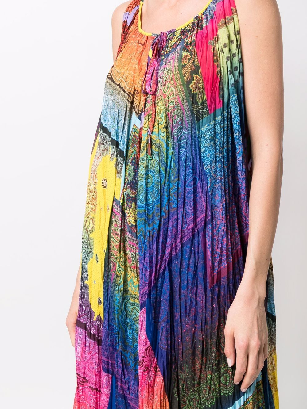 фото Pierre-louis mascia mix-print wrinkled-effect dress