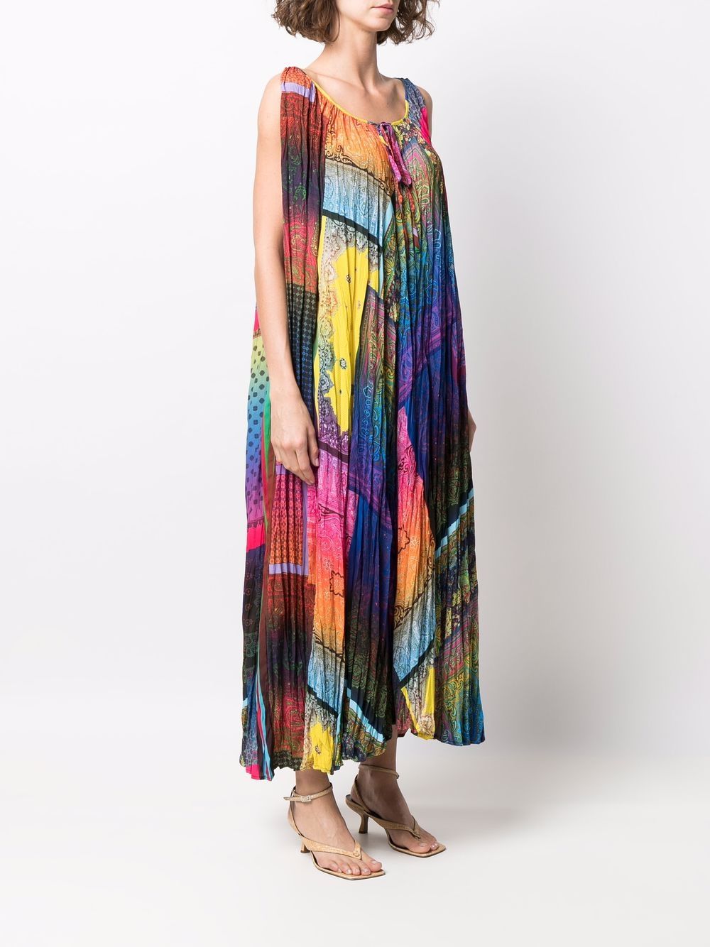 фото Pierre-louis mascia mix-print wrinkled-effect dress