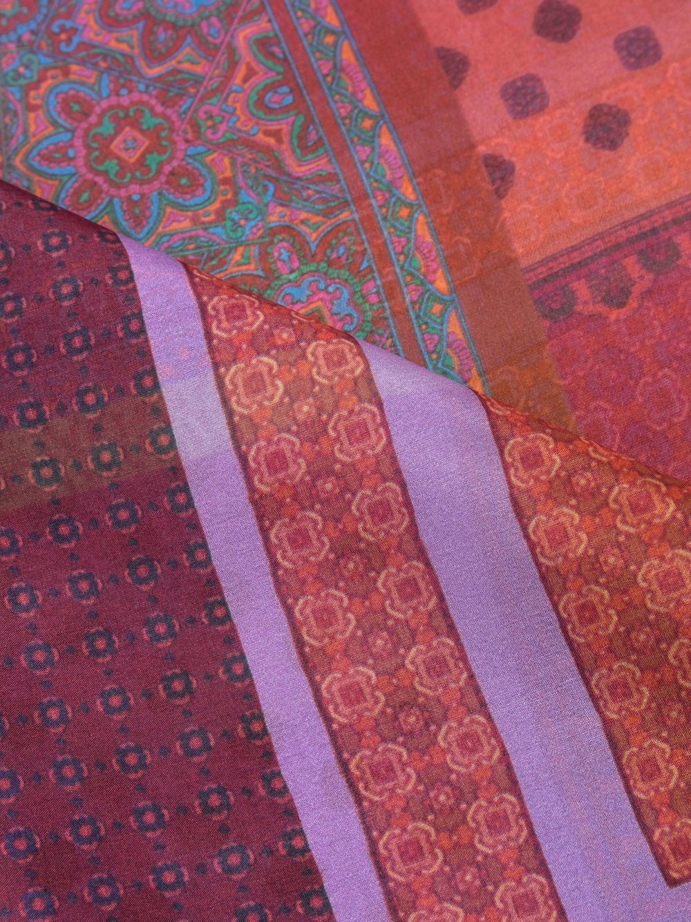 фото Pierre-louis mascia patchwork-detail print silk scarf