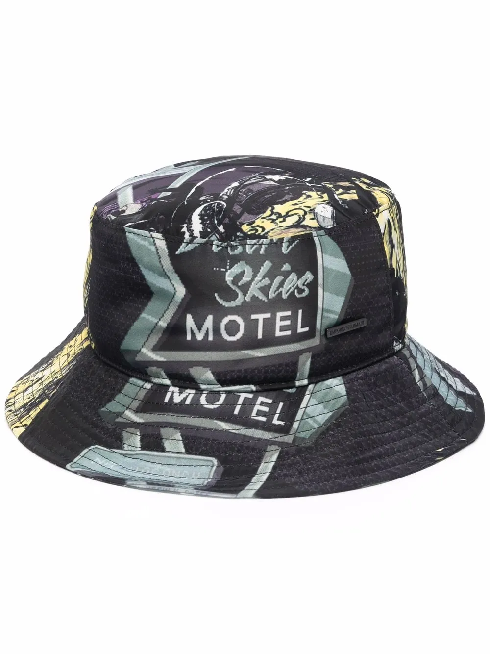 

Emporio Armani gorro de pescador con estampado gráfico - Negro