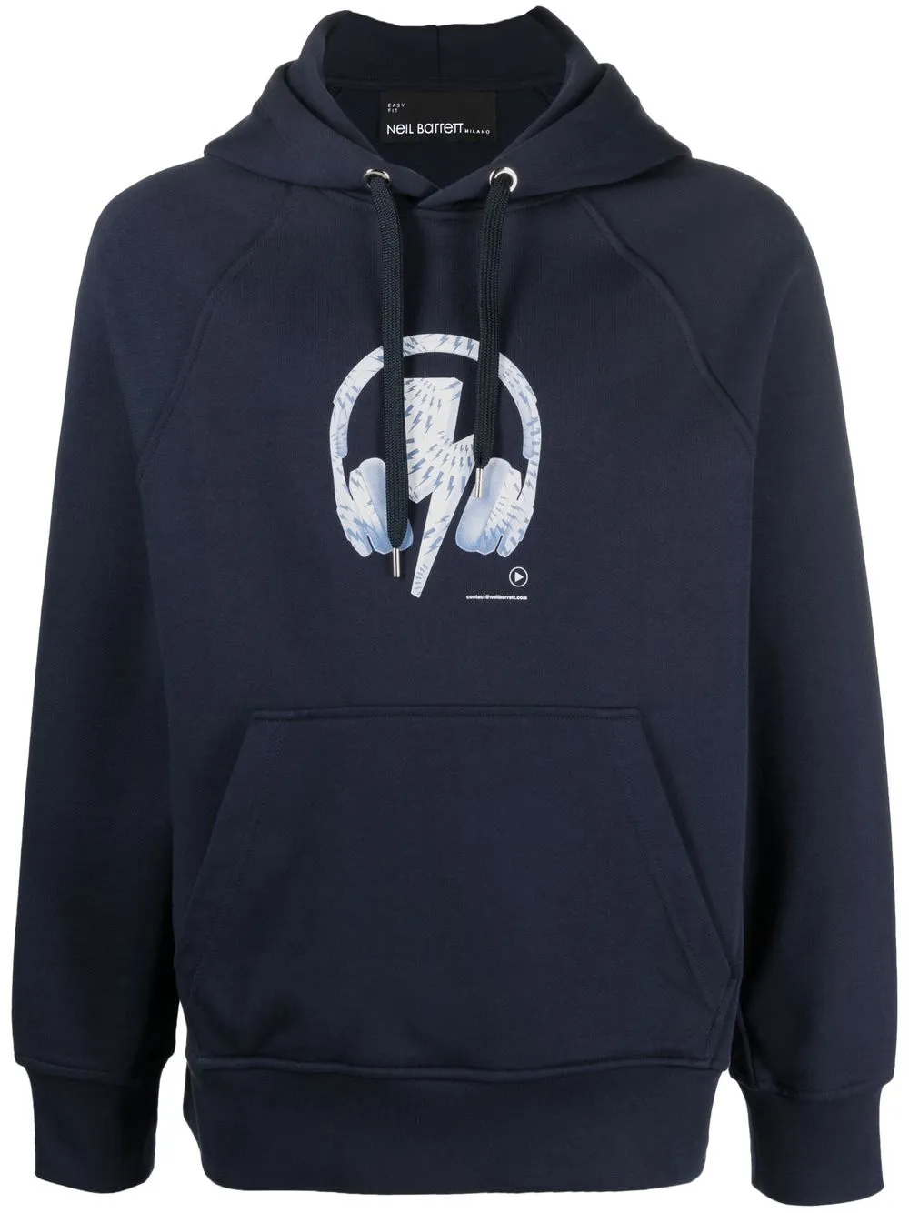 

Neil Barrett D.J. Bolt printed hoodie - Blue