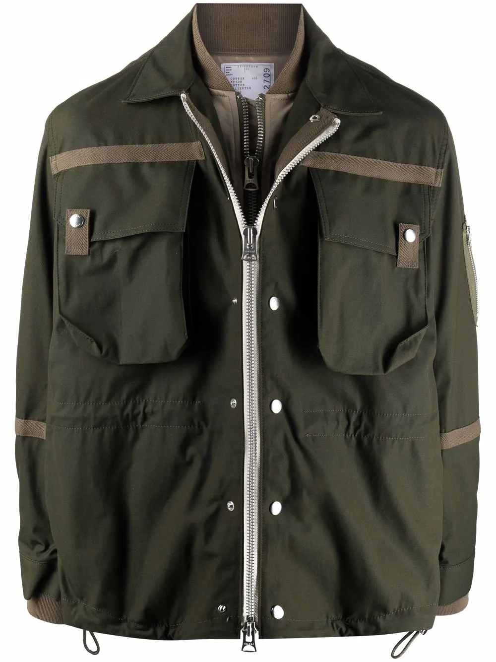 zip-up military jacket