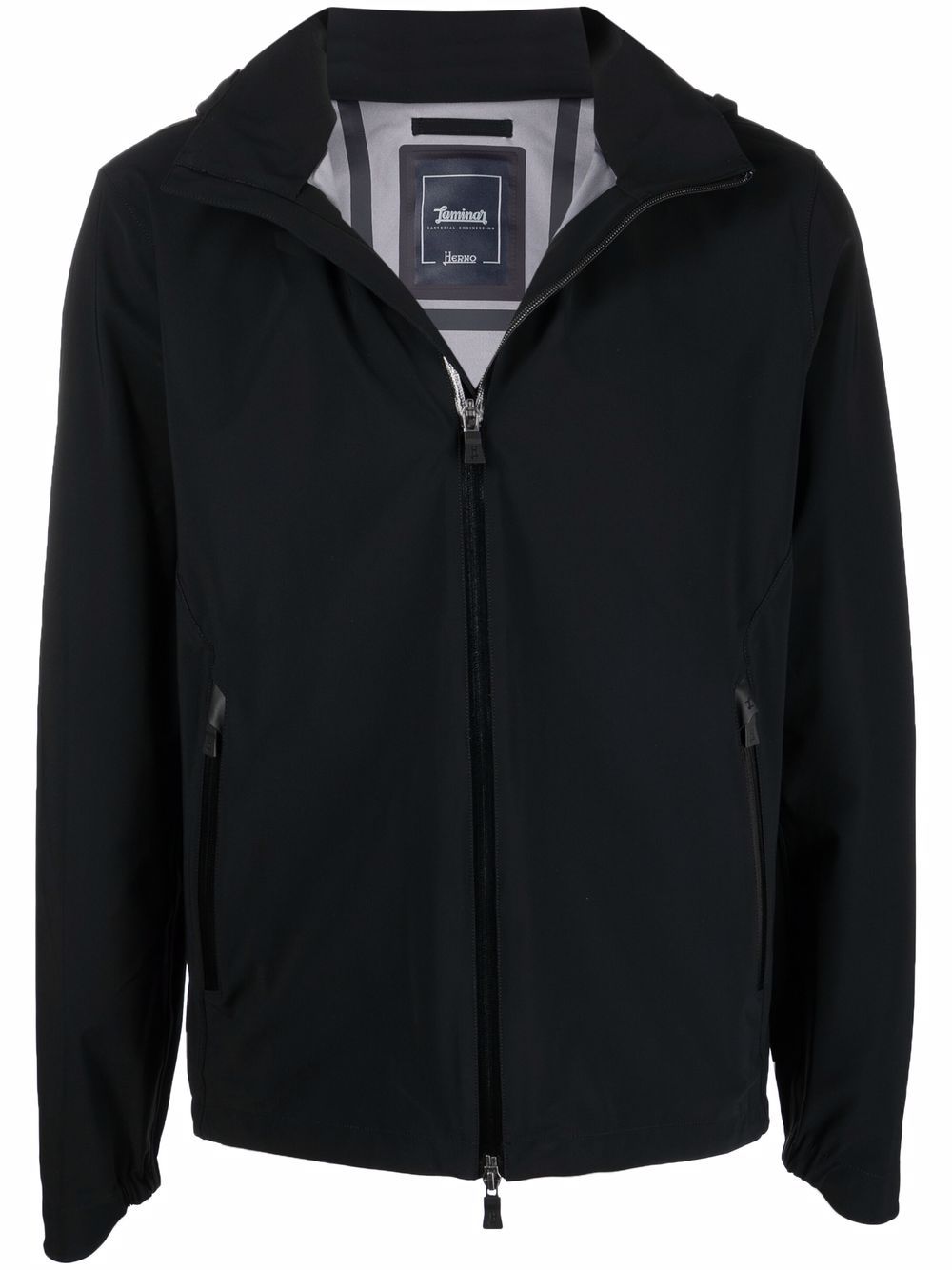 

Herno hooded lightweight zip-up jacket - Black