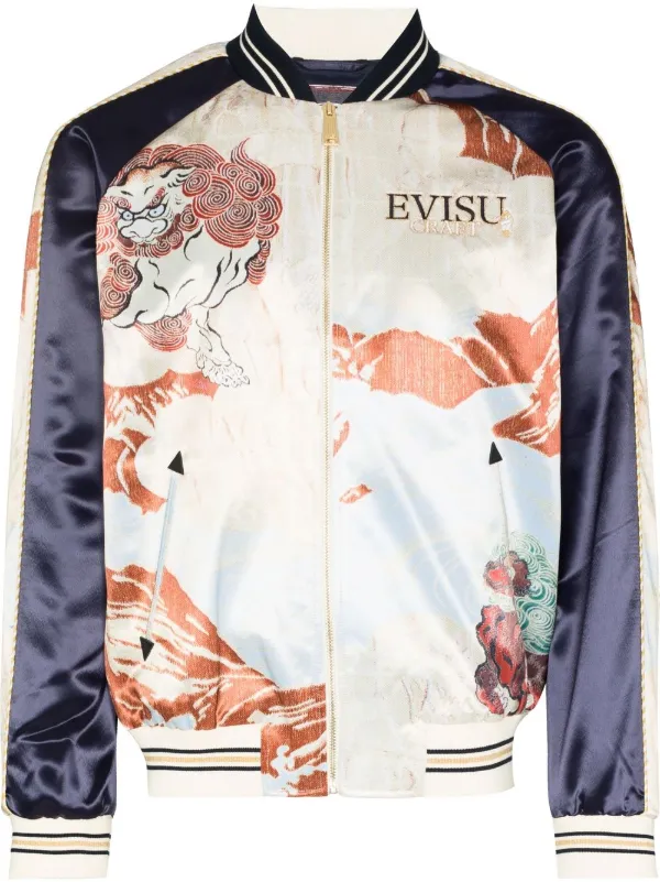 EVISU Komainu Brocade Bomber Jacket 
