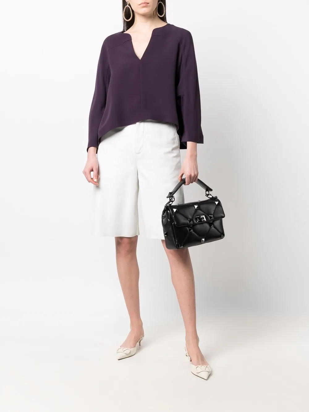 Valentino Garavani Cropped blouse - Paars