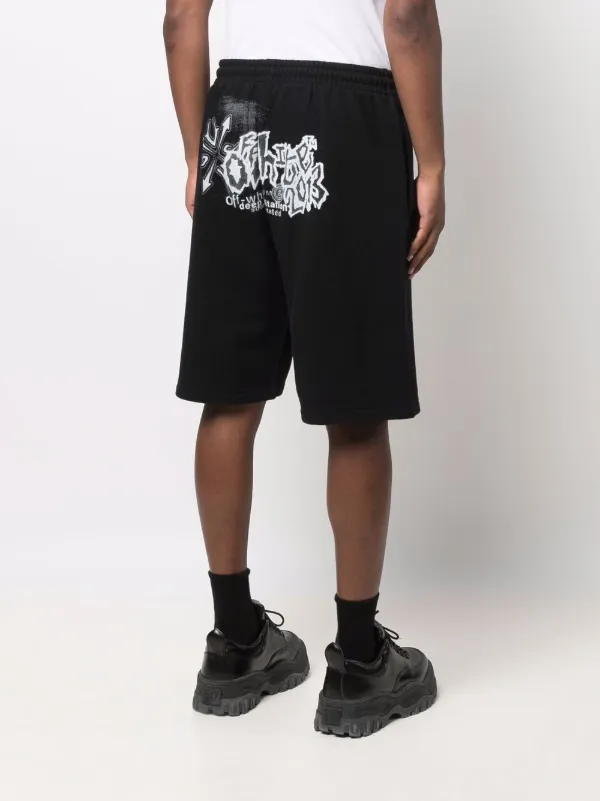 off white track shorts