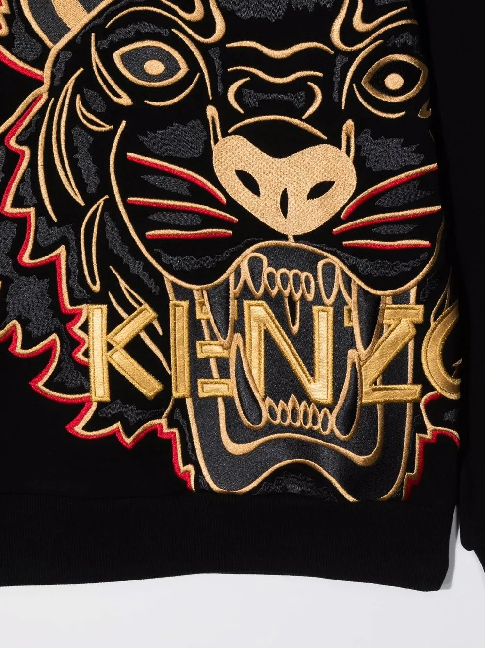 фото Kenzo kids толстовка с вышивкой tiger head