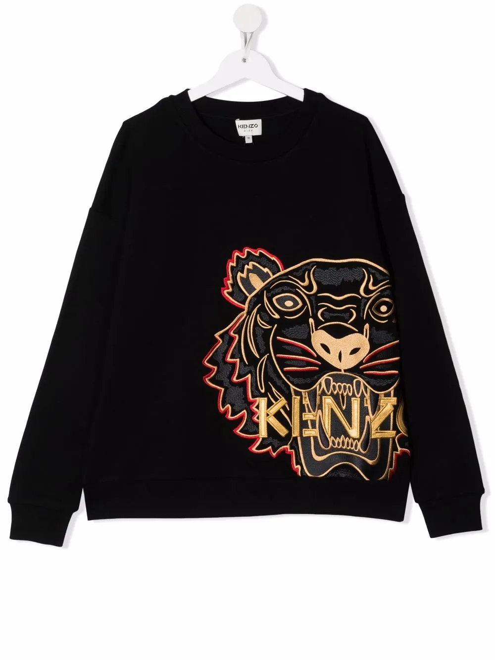 фото Kenzo kids толстовка с вышивкой tiger head